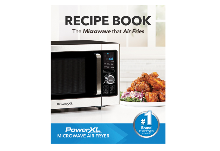 PowerXL Smart Microwave Air Fryer Plus, 6-in-1 Countertop Microwave Air Fryer Oven Combo with Convection, Black